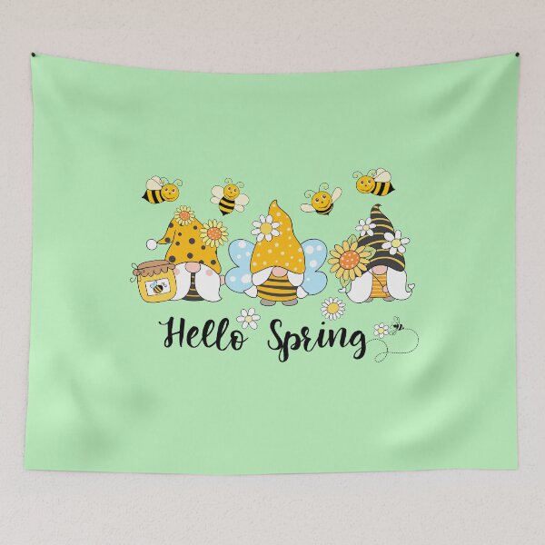 Item preview, Hello Spring, Gnome Bees Sunflower, Bee Spring designed and sold by MagicBoutique.