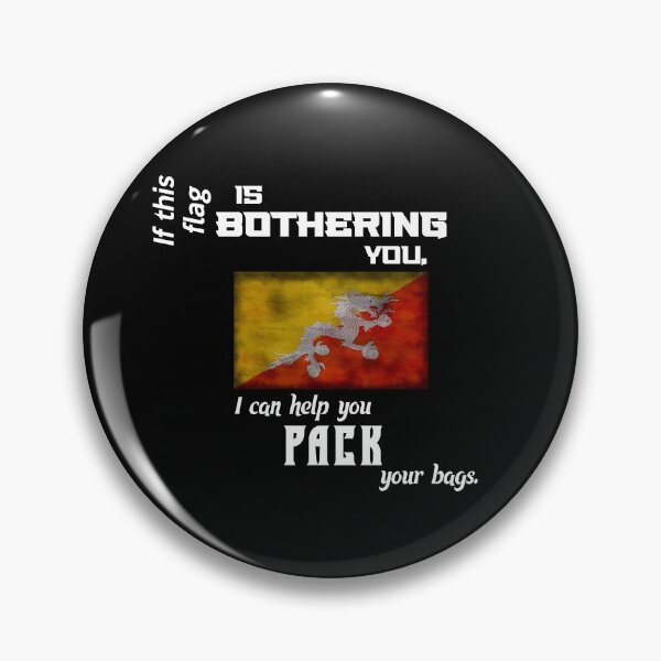 Item preview, Bhutanese flag - pack your bags designed and sold by 2Girls1Shirt.
