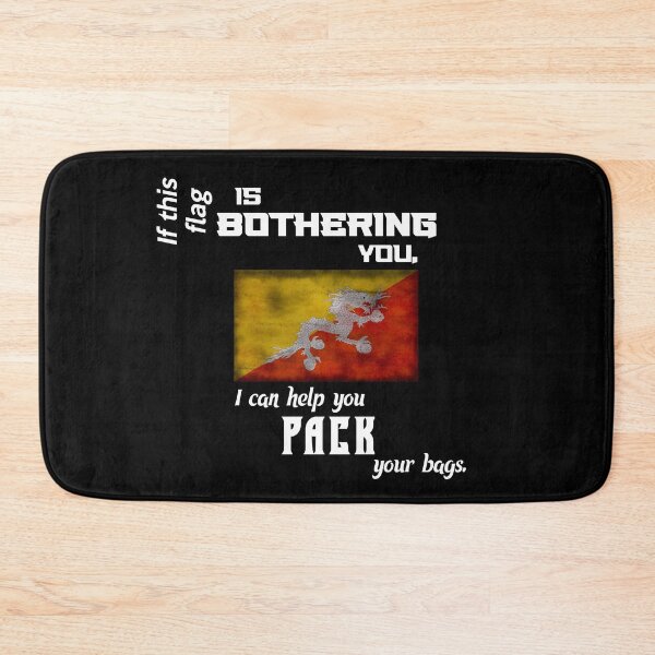 Item preview, Bhutanese flag - pack your bags designed and sold by 2Girls1Shirt.