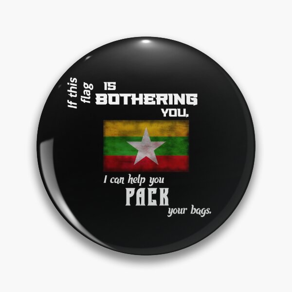 Item preview, Burmese flag - pack your bags designed and sold by 2Girls1Shirt.