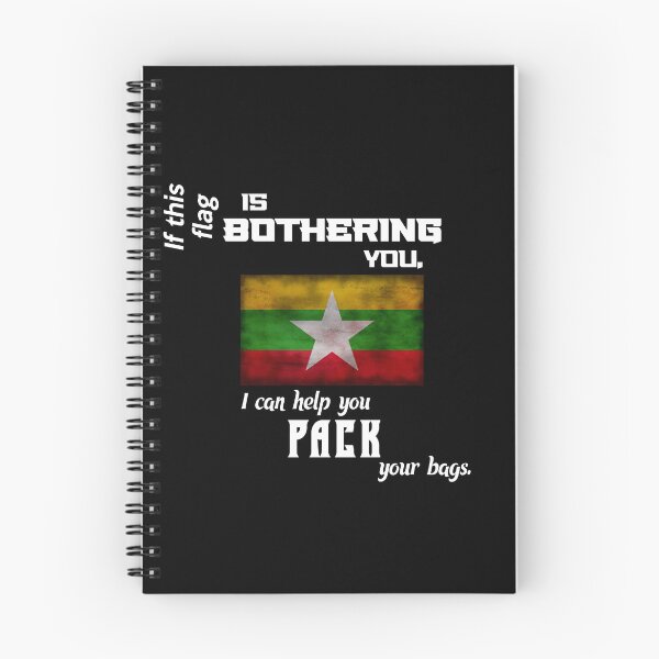 Item preview, Burmese flag - pack your bags designed and sold by 2Girls1Shirt.