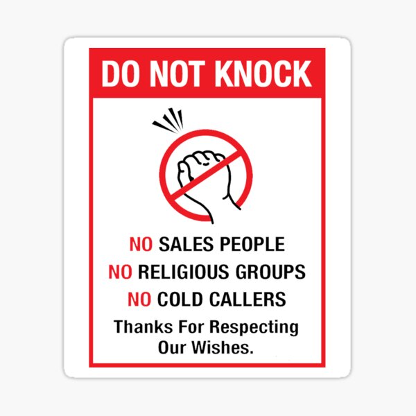 do not knock Sticker