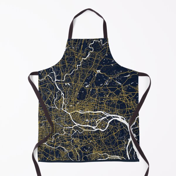 Item preview, Guangzhou City Map of China - Gold Art Deco designed and sold by deMAP.