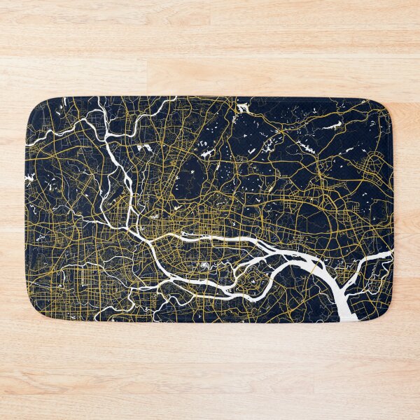 Item preview, Guangzhou City Map of China - Gold Art Deco designed and sold by deMAP.