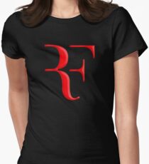 rf, roger federer, roger, federer, tennis, wimbledon, gras, turnier, ball, legende, sport, australien, nadal, netz, cool, logo, perfekt. Tailliertes T-Shirt für Frauen