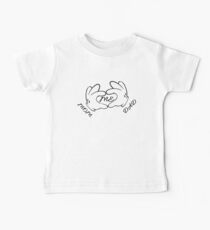 Mom, Dad, me, white hands Baby Tee