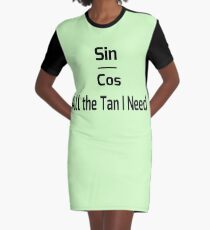 Trig Math Joke Graphic T-Shirt Dress