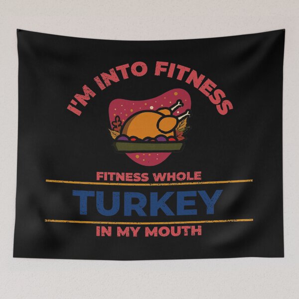 Item preview, I'm Into Fitness, Fitness Turkey in My Mouth Black - Funny Gym designed and sold by GymWearDepot.