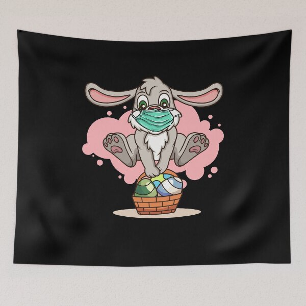 Item preview, Easter Bunny Face Costume - Funny Cute Rabbit Ears designed and sold by PinkyTree.