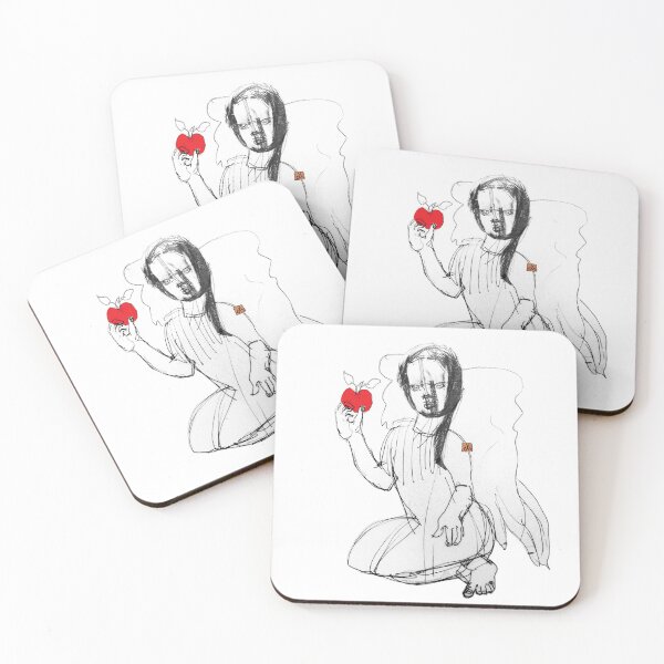 Item preview, The Inducement Angel with Red Apple (Original Art Drawing by ACCI) designed and sold by VanyssaGraphics.