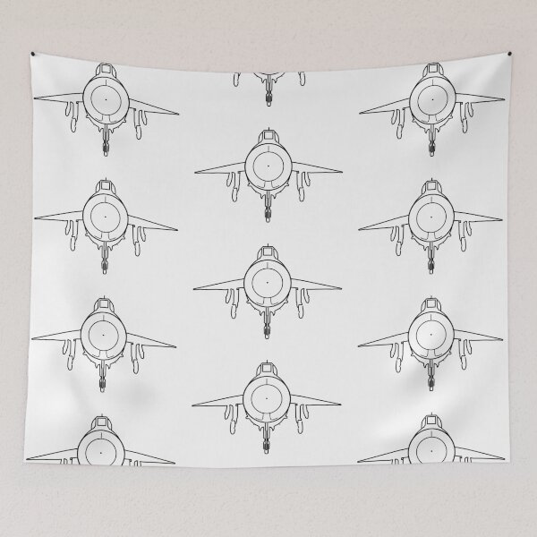 Item preview, English Electric Lightning fighter aircraft outline graphic (black) designed and sold by soitwouldseem.