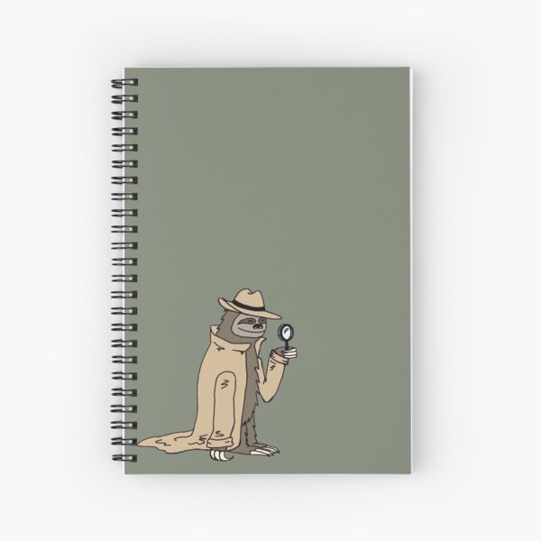 Sleuth Sloth Spiral Notebook