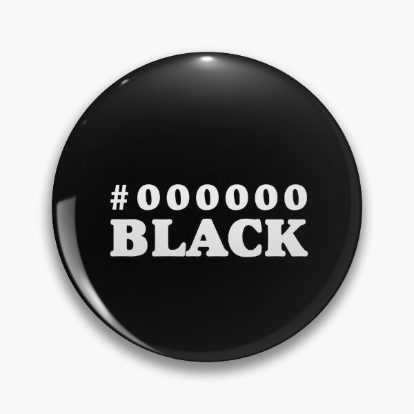 Item preview, Black Hex Code Color #000000 (White print) Minimal designed and sold by MinimalSketches.