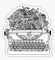 Typewriter Bouquet Sticker