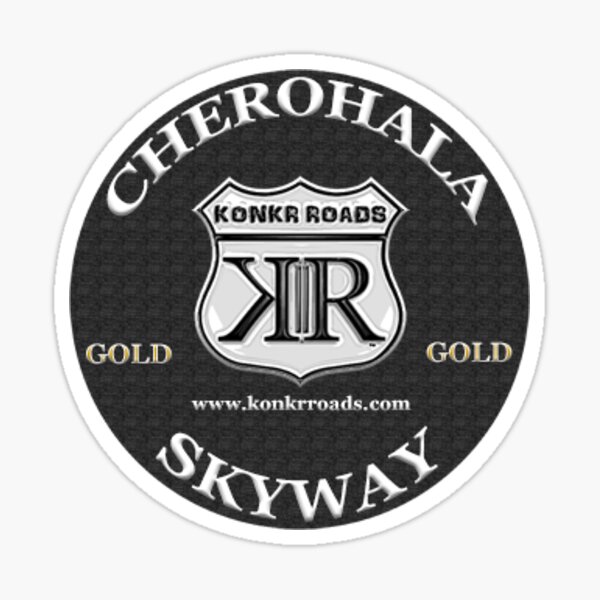 Item preview, Konkr Roads Cherohala Skyway Tennessee North Carolina TourTag Helmet Decal designed and sold by KonkrRoads.