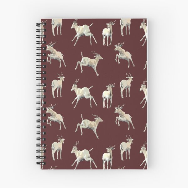 Item preview, Addax Antelope Watercolour on Burgundy Repeat Design designed and sold by Kay Patterson.