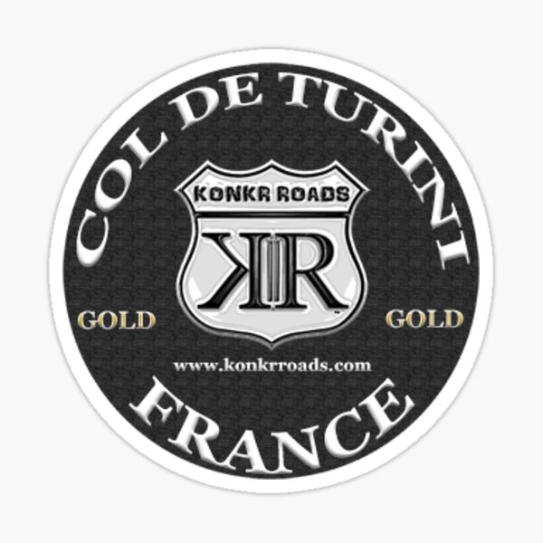 Item preview, Konkr Roads Col De Turini France TourTag Helmet Decal designed and sold by KonkrRoads.