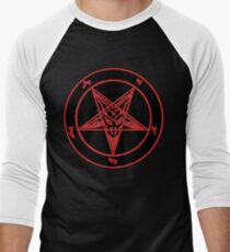 Camiseta ¾ bicolor para hombre Red Baphomet