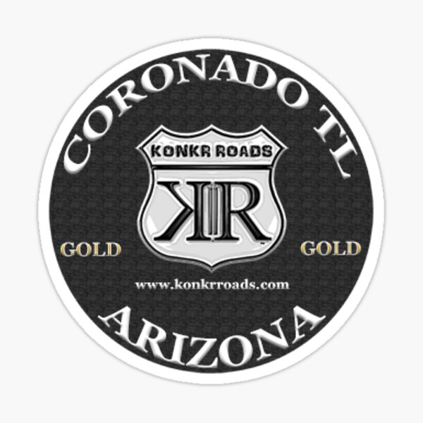 Item preview, Konkr Roads Coronado Trail Arizona TourTag Helmet Decal designed and sold by KonkrRoads.
