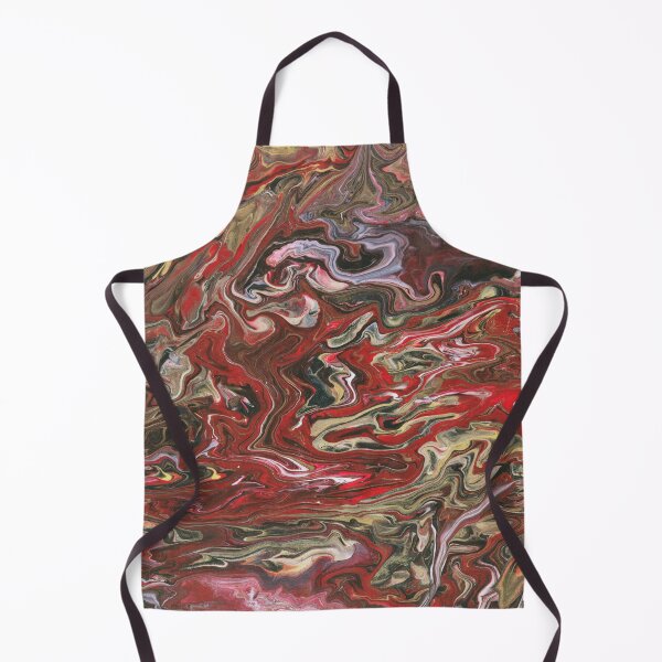 Item preview, Gold Red Black and White Freestyle Pour designed and sold by GingerEccentric.