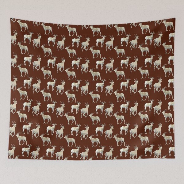 Item preview, Addax Antelope Watercolour Warm Brown Repeat Design designed and sold by Kay Patterson.