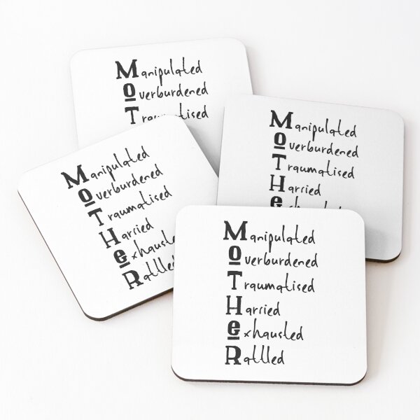 Item preview, Mom Life - manipulated, overburdened, traumatised funny text designed and sold by AMSonArt.