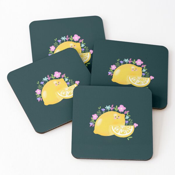 Item preview, Happy Lemon, Floral Lemon, Lemon Floral Art, Smiling Lemon, Lemon with Flowers, Blooming Lemon designed and sold by Warenae.