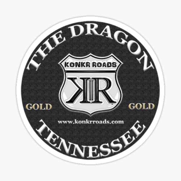 Item preview, Konkr Roads US129 The Dragon Tennessee TourTag Helmet Decal designed and sold by KonkrRoads.