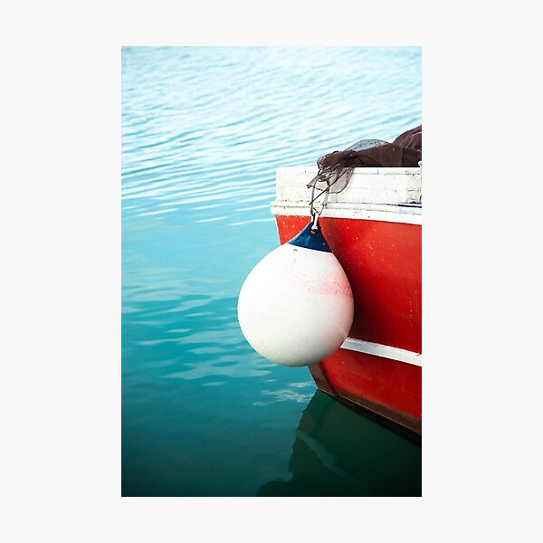 White boat buoy Photographic Print