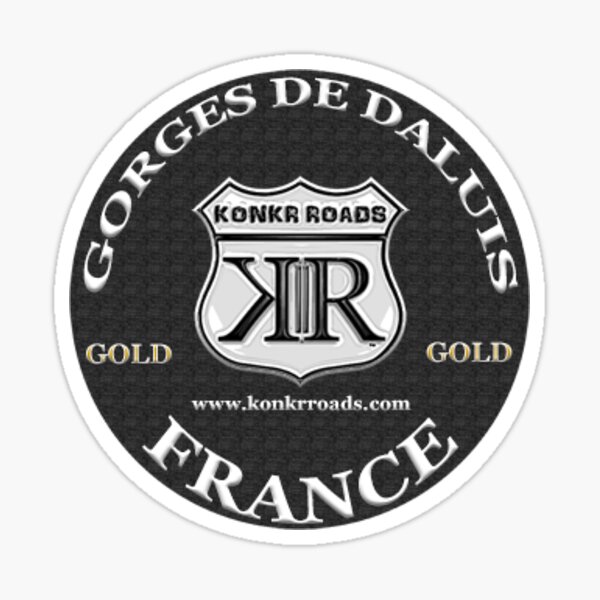 Item preview, Konkr Roads Gorges De Daluis France TourTag Helmet Decal designed and sold by KonkrRoads.