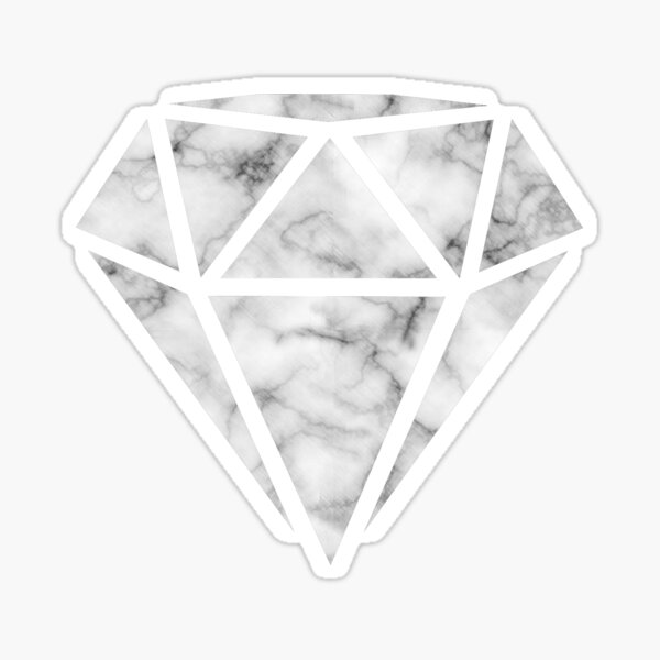 White Marble Diamond Sticker