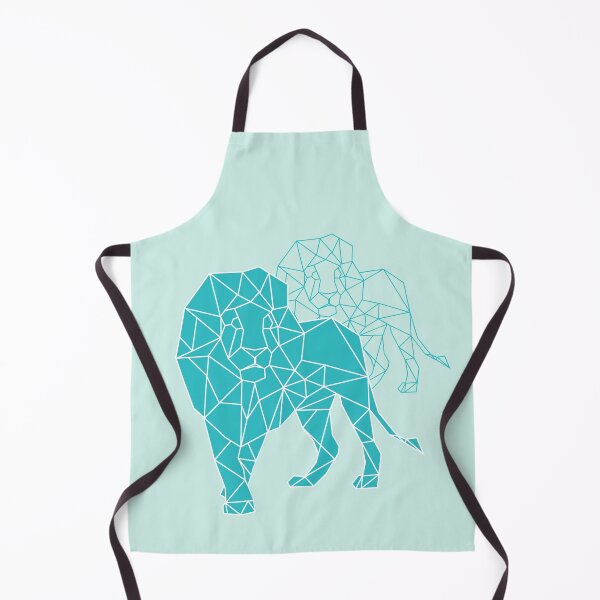 Item preview, Lions, turquoise origami digital art designed and sold by NymphWareroom.