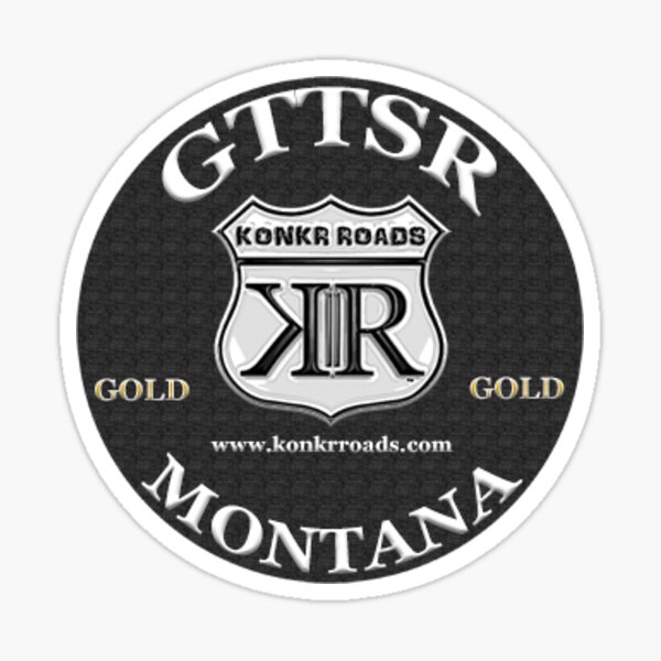 Item preview, Konkr Roads Going to the Sun Road GTTSR Montana TourTag Helmet Decal designed and sold by KonkrRoads.