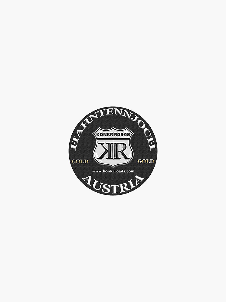 Thumbnail 3 of 3, Sticker, Konkr Roads Hahntennjoch Pass Austria TourTag Decal designed and sold by KonkrRoads.