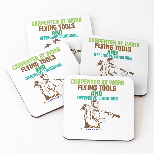 Item preview, carpenter at work flying tools and offensive language likely designed and sold by hicham4you.
