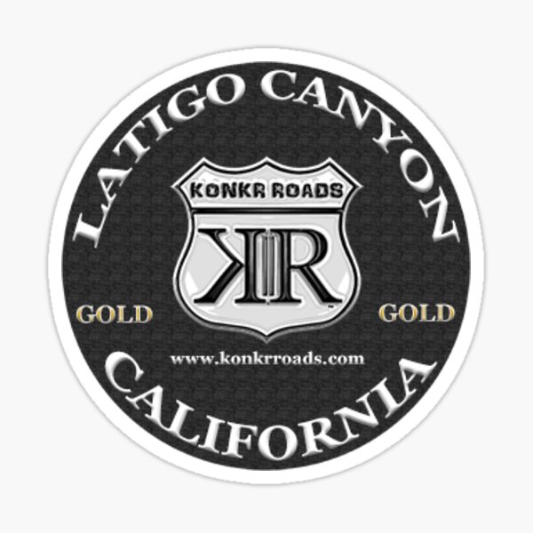 Item preview, Konkr Roads Latigo Canyon Road California TourTag Helmet Decal designed and sold by KonkrRoads.
