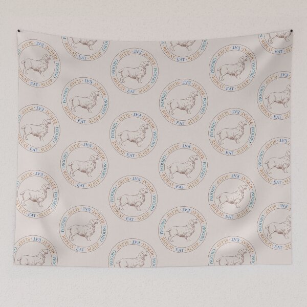 Item preview, Eat sleep groom repeat (Dog) designed and sold by riccagarden.