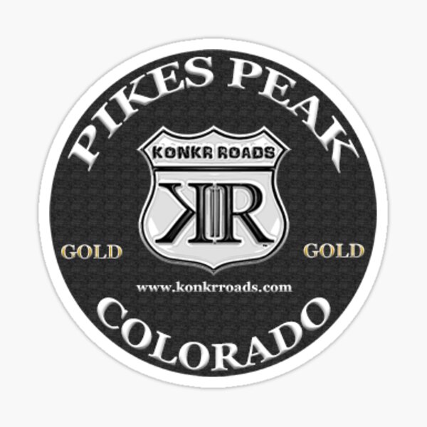 Item preview, Konkr Roads Pikes Peak Highway Colorado TourTag Helmet Decal designed and sold by KonkrRoads.