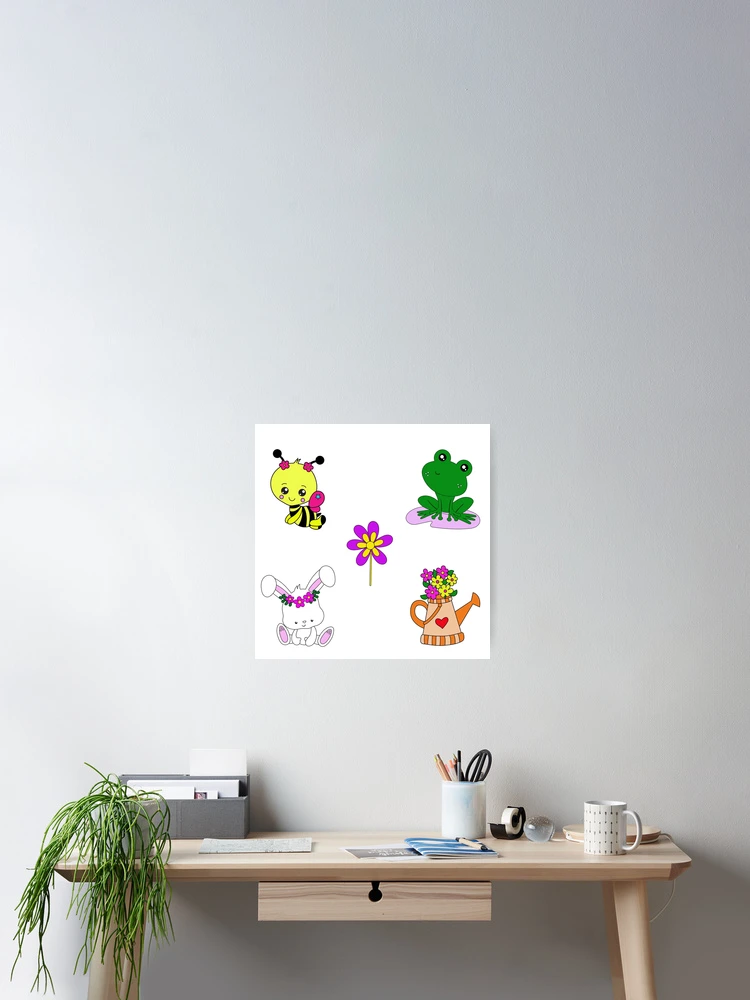 Thumbnail 2 of 3, Poster, Cute , Fun , Spring Animals and Insects designed and sold by RomeoSketches.