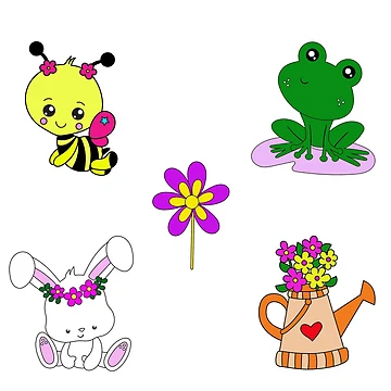 Artwork thumbnail, Cute , Fun , Spring Animals and Insects by RomeoSketches