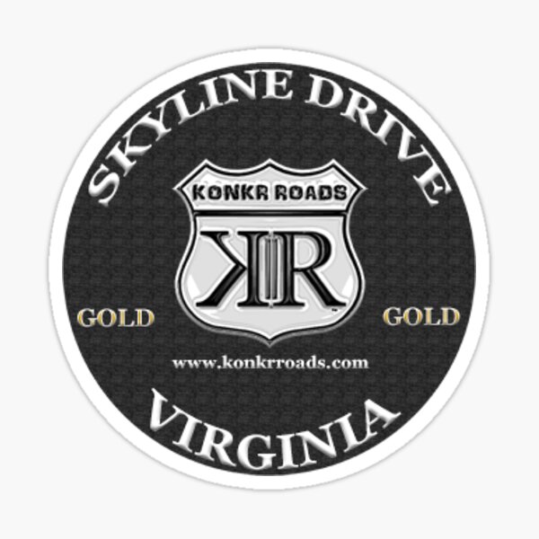 Item preview, Konkr Roads Skyline Drive Virginia TourTag Helmet Decal designed and sold by KonkrRoads.