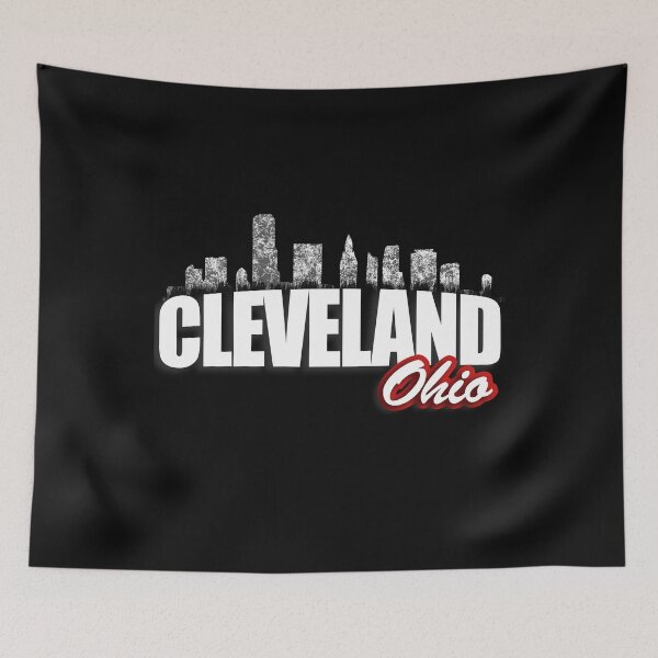 Item preview, Cleveland Ohio Skyline Distressed Vintage Silhouette Cle Oh Cityscape Architecture  designed and sold by WillPowerApp.