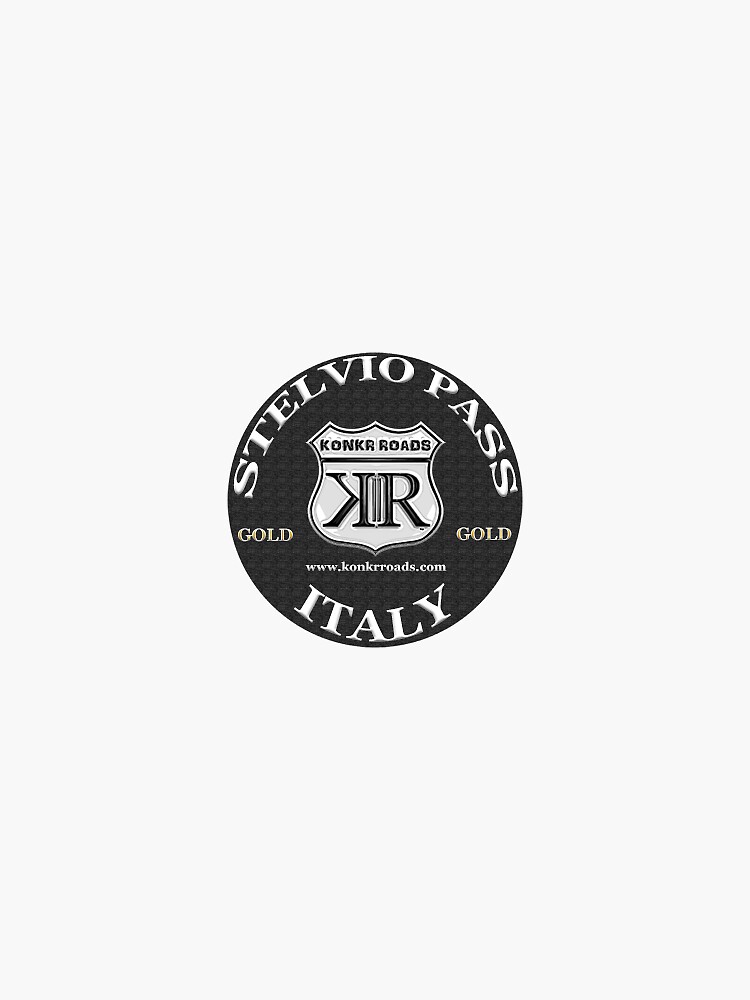 Thumbnail 3 of 3, Sticker, Konkr Roads Stelvio Pass Italy TourTag Helmet Decal designed and sold by KonkrRoads.