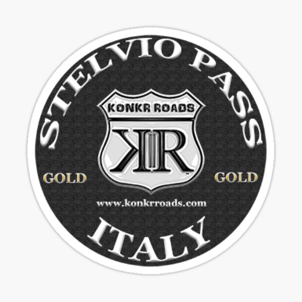 Item preview, Konkr Roads Stelvio Pass Italy TourTag Helmet Decal designed and sold by KonkrRoads.