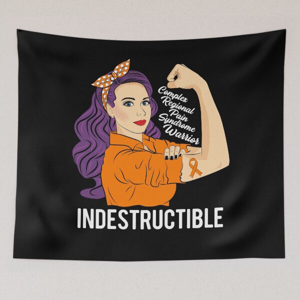 Item preview, Complex Regional Pain Syndrome Warrior Indestructible CRPS designed and sold by ZNOVANNA.