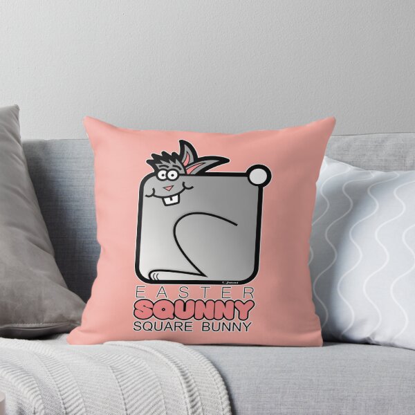 Item preview, Easter Bunny Retro Square Squnny Pink designed and sold by Quooki.
