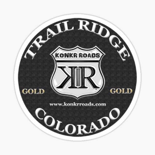 Item preview, Konkr Roads Trail Ridge Road Colorado TourTag Helmet Decal designed and sold by KonkrRoads.
