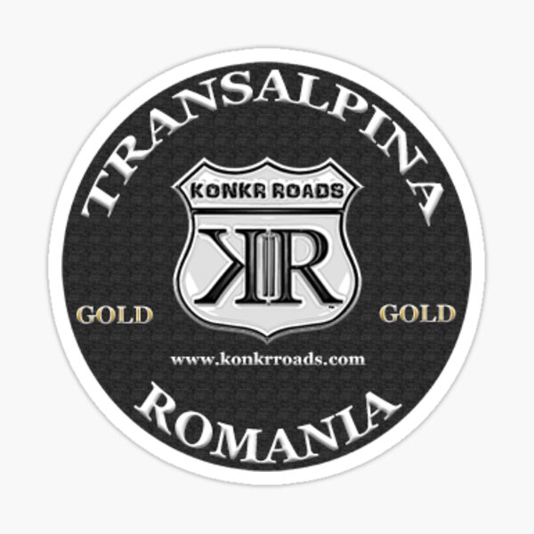 Item preview, Konkr Roads Transalpina Romania TourTag Helmet Decal designed and sold by KonkrRoads.