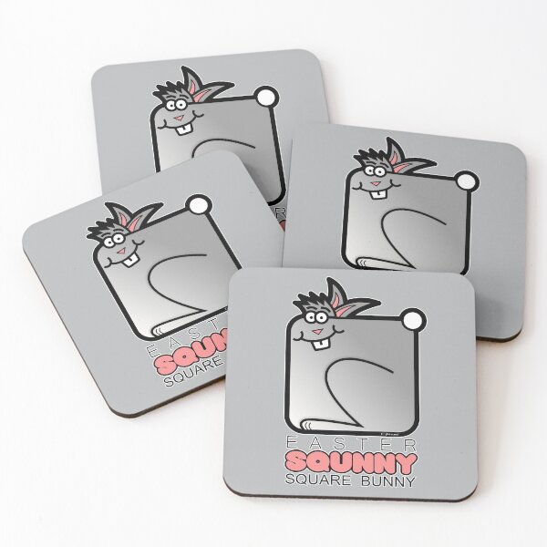 Item preview, Easter Bunny Retro Square Squnny Grey designed and sold by Quooki.