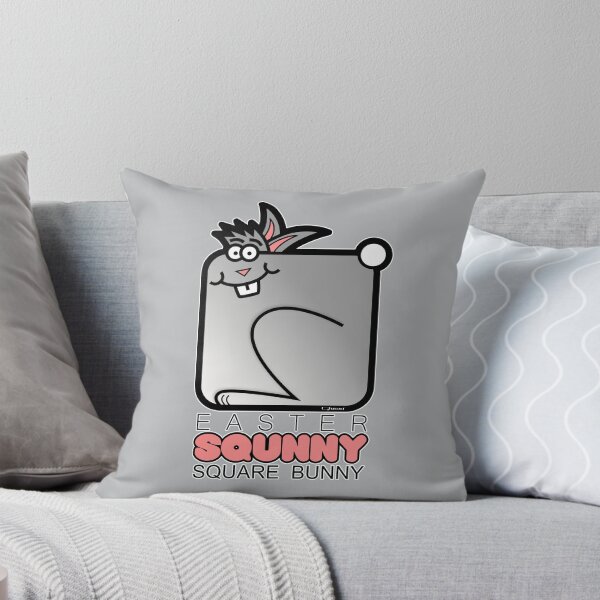 Item preview, Easter Bunny Retro Square Squnny Grey designed and sold by Quooki.